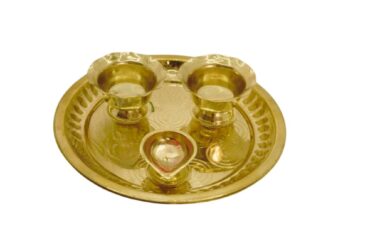 Brass Deepa Arathi Plate No-8