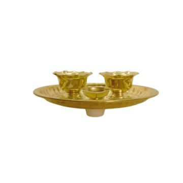 Brass Deepa Arathi Plate No-8 - Image 2