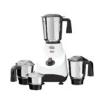 Ultra Apta Mixer Grinder - Fortune White & Black | India’s First Double ball-bearing Motor 550W High Torque with 2 Years Warranty | 204Cu Food-Grade 4 SS Jar, 3 Speed Regular + Pulse