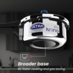 Ultra Triply Krono Pressure Cooker 2 Litre | Whistle Counter | Spillage Control | AISI 304 Food Grade Stainless Steel Cooker | 5 Years Warranty, Injection Moulded Handles & Induction Compatible - Image 2