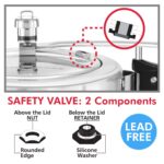 Hawkins Aluminium Safety Valve For All Hawkins Pressure Cookers From 1.5 Litre To 14 Litre, Black, Standard (BP SV), 14 Liter - Image 3