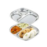 Stainless Steel 3 In1 MediumTiffin Plates Set of 2