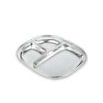 Stainless Steel 3 In1 MediumTiffin Plates Set of 2 - Image 2