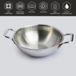 Triply kadhai 26 cm Stainless Steel Even Heat Distribution Induction & Gas Compatible - Image 3