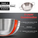Triply kadhai 26 cm Stainless Steel Even Heat Distribution Induction & Gas Compatible - Image 4