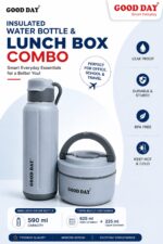Good day Insulated Steel Bottle and Insulated Steel Tiffin Box (625 ml+225 ml)