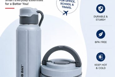 Good day Insulated Steel Bottle and Insulated Steel Tiffin Box (625 ml+225 ml)