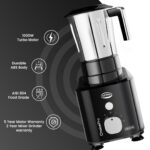 Ultra Choice Pro Mixer Grinder - Black | Fast & Heavy-Duty 1000W High Torque Motor with 5 Years Warranty | AISI 304 Food-Grade 3 SS Jar, 3 Speed Regular + Pulse - Image 5