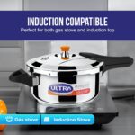 Ultra Duracook Pressure Cooker 4.5 Litre | AISI 304 Food Grade Stainless Steel Cooker with10 Years Warranty | High Impact 3-Layer Composite Base | Spillage Control | Sturdy Bakelite Handle - Image 7
