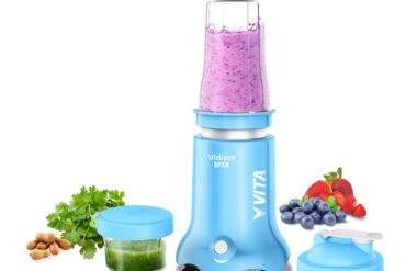 Vidiem Vita 500 W Personal Blender/Mixer/Grinder/Smoothie Maker | 22000 RPM Aria CoolTec Motor | 2 Transparent Jars (500 ml + 250 ml) | 3 Year Motor Warranty | Beyond Blending