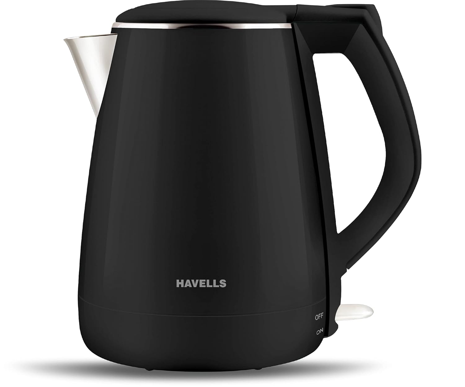 61SBF33TizS._SL1500_ Havells Aqua Plus Electric Kettle 1.2 Litre, 1250 Watt | 304 Stainless Steel Inner Body | Cool Touch Body | Auto Shut-Off |Wider Mouth|2 Years Door Step Warranty by Havells (Black) - Image 1