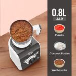 ULTRA Stealth neo MixerGrinder,750W,AISI304 Food Grade SS Jars &Blades,Serrated Stainless Steel Blades,Lesser noise,ABS Body,3Jars Small (0.5L),Medium (0.8L), Large(1.5L), 5Year Motor Warranty - Image 3