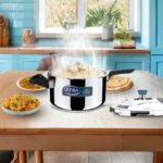 Ultra Duracook Triply Pressure Cooker 5.5 Litre | AISI 304 Food Grade Stainless Steel Cooker | 5 Years Warranty | Injection Moulded Handles | Induction Compatible Broad Base | Non-Stick Finish - Image 7