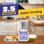 ULTRA Stealth neo MixerGrinder,750W,AISI304 Food Grade SS Jars &Blades,Serrated Stainless Steel Blades,Lesser noise,ABS Body,3Jars Small (0.5L),Medium (0.8L), Large(1.5L), 5Year Motor Warranty - Image 7