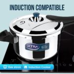 Ultra Duracook Triply Pressure Cooker 5.5 Litre | AISI 304 Food Grade Stainless Steel Cooker | 5 Years Warranty | Injection Moulded Handles | Induction Compatible Broad Base | Non-Stick Finish - Image 4