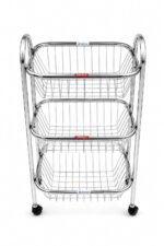 Stainless steel 3 layer tier vegetable and fruits stand - Image 2