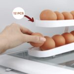 Egg Dispenser Rolling Eggs Dispenser and Organizer for Refrigerator Storage Space-Saving Home and Kitchen Automatic Egg Rack - Image 5
