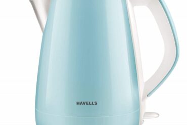 Havells Aqua Plus Electric Kettle 1.2 Litre, 1250 Watt | 304 Stainless Steel Inner Body | Cool Touch Body | Auto Shut-Off |Wider Mouth|2 Years Door Step Warranty by Havells (Blue)