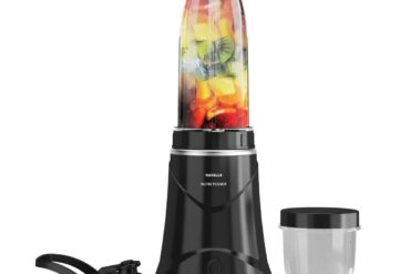 Havells Nutri Power Blender 350 W Mixer Grinder| 1 Speed Switch| Leak Free Sipper Lid| Air Vent Technology| Stainless Steel Blade| 2Yrs Manufacturer Warranty (Black)
