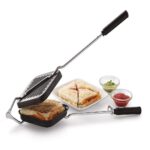 Apex Non-Stick Grill Sandwich Toaster Gas Stove Compatible, Easy to Clean, Ideal for Grilled Sandwiches, Paninis & Tikkas | Durable Aluminium Body (Black) - Image 2