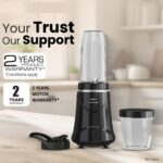 Havells Nutri Power Blender 350 W Mixer Grinder| 1 Speed Switch| Leak Free Sipper Lid| Air Vent Technology| Stainless Steel Blade| 2Yrs Manufacturer Warranty (Black) - Image 2