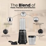Havells Nutri Power Blender 350 W Mixer Grinder| 1 Speed Switch| Leak Free Sipper Lid| Air Vent Technology| Stainless Steel Blade| 2Yrs Manufacturer Warranty (Black) - Image 3