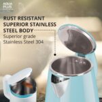 Havells Aqua Plus Electric Kettle 1.2 Litre, 1250 Watt | 304 Stainless Steel Inner Body | Cool Touch Body | Auto Shut-Off |Wider Mouth|2 Years Door Step Warranty by Havells (Blue) - Image 7