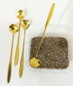 VPP Golden Spoon Set/Coffee Spoon/Dessert Spoons/Cutlery Kitchen Tableware/Stainless Steel Gold Different Shape Coffee Spoons, Set of 4 Pcs,17.5Centimeter (Gold) - Image 3