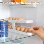 Egg Dispenser Rolling Eggs Dispenser and Organizer for Refrigerator Storage Space-Saving Home and Kitchen Automatic Egg Rack - Image 2