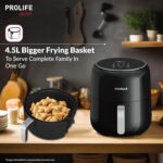 Havells Prolife Neo Air Fryer1500W| 4.5 L | Digital Air Fryer| 8 Pre-Sets| Aerocrisp Technology| 85% Less Oil Use| 60-Min Timer| 2Yr Door Step Warranty by Havells | Air-Fryer for Home Kitchen - Image 3