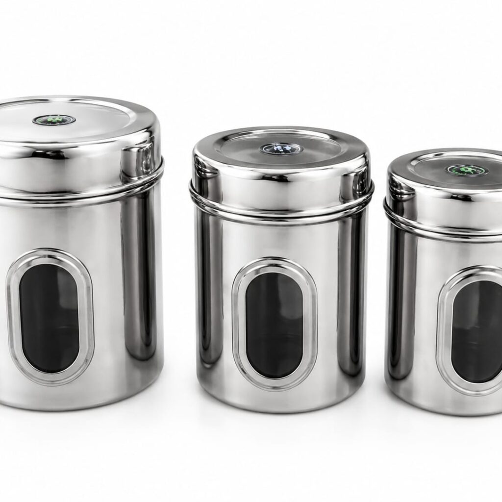 Stainless Steel Sampadam Set of 3 pcs