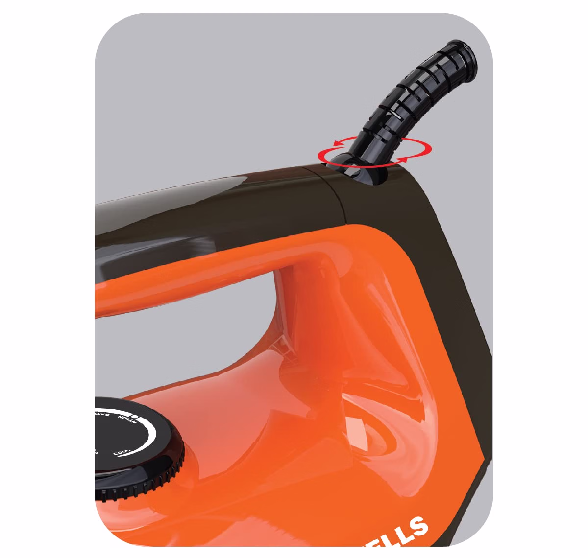 51Mxi8iSsyL._SL1200_ Havells Aquilla Dry Iron, Orange/Black, 1000 Watts - Image 2