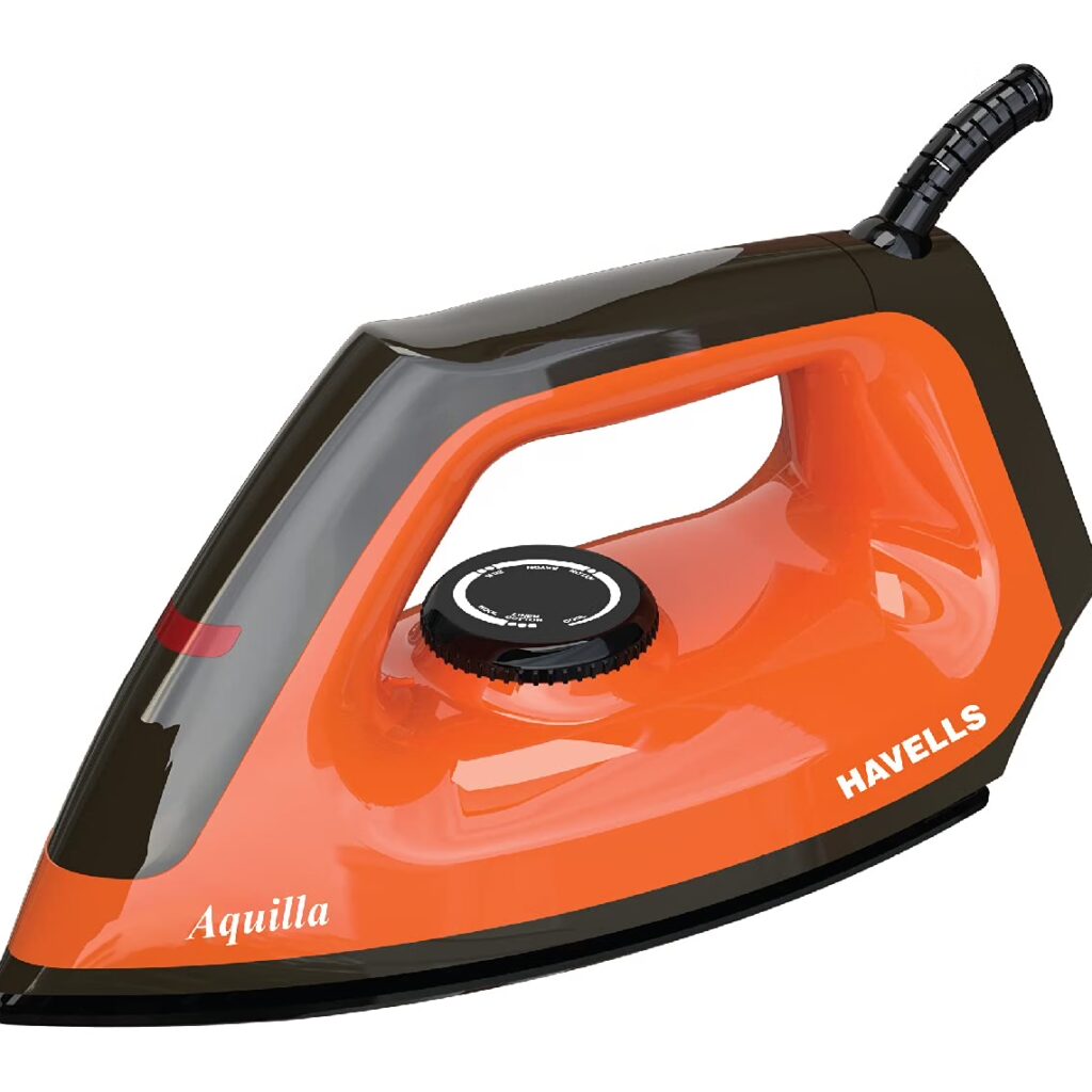 Havells Aquilla Dry Iron, Orange/Black, 1000 Watts