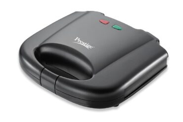 Prestige PGMFB 800 Watt Grill Sandwich Toaster with Fixed Grill Plates, Black