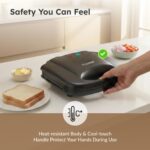 Prestige PGMFB 800 Watt Grill Sandwich Toaster with Fixed Grill Plates, Black - Image 3