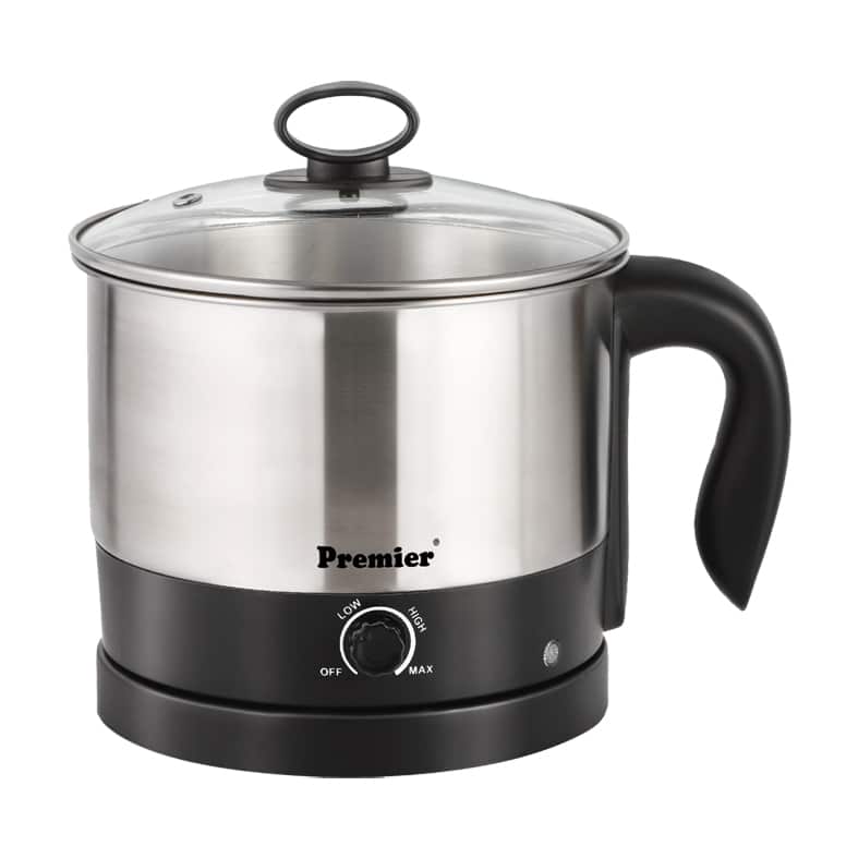 Multi-Kettle Premier Electric Stainless Steel Multi Kettle Stew 1.2l 600w Ek4814 - Versatile Cooking With Accessory, Compact Design For Modern Kitchens, Easy To Use, Lightweight Kettle Stew - Image 1